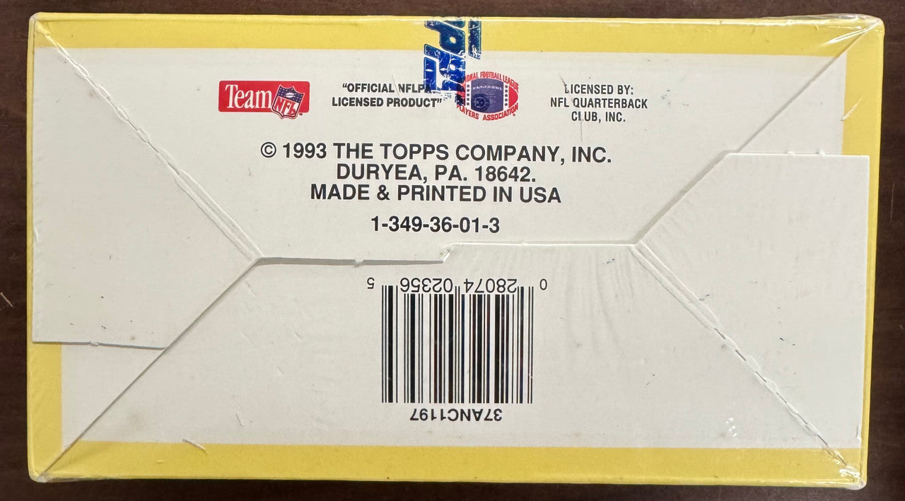1993 Bowman Football Factory Sealed Jumbo Pack Box