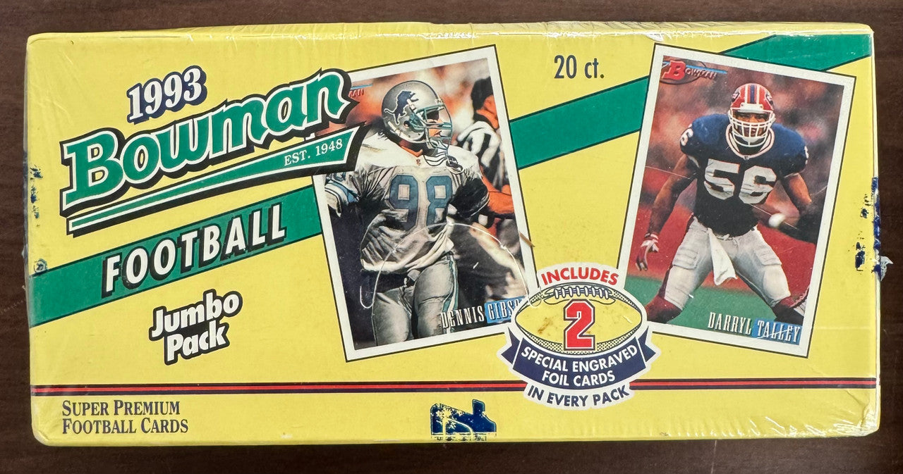 1993 Bowman Football Factory Sealed Jumbo Pack Box
