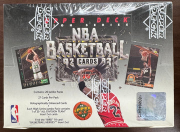 1992/93 Upper Deck Basketball High Series Jumbo Box Factory Sealed