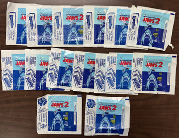 1978 Topps Jaws 2 Wax Pack Wrapper Lot