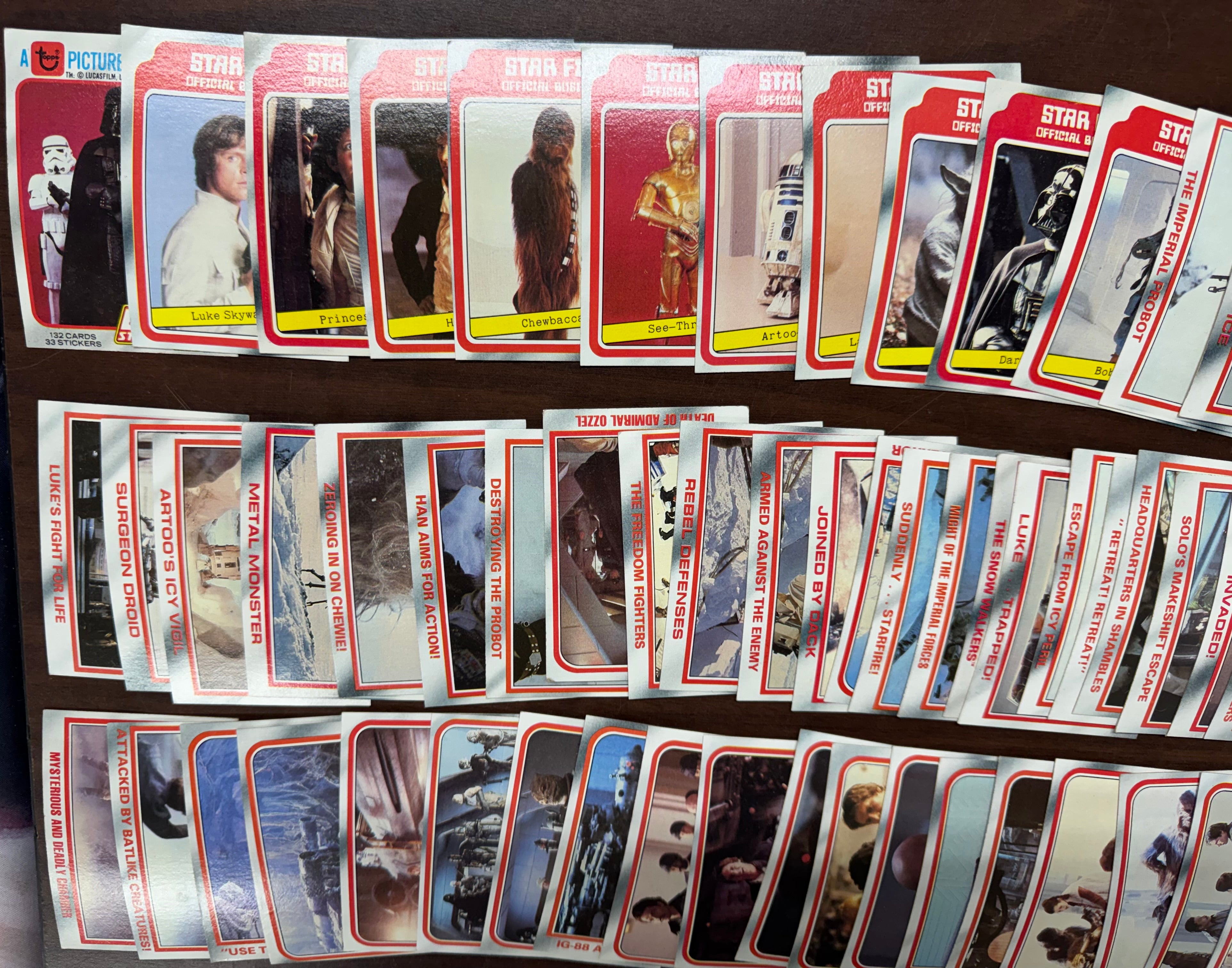 1980 Topps Empire Strikes Back Series 1-3 Complete Set (352/352) W/ Stickers