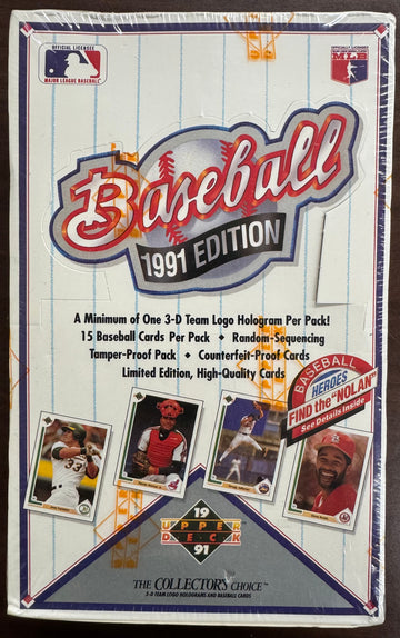 1991 Upper Deck Baseball Series 1 Wax Box Factory Sealed