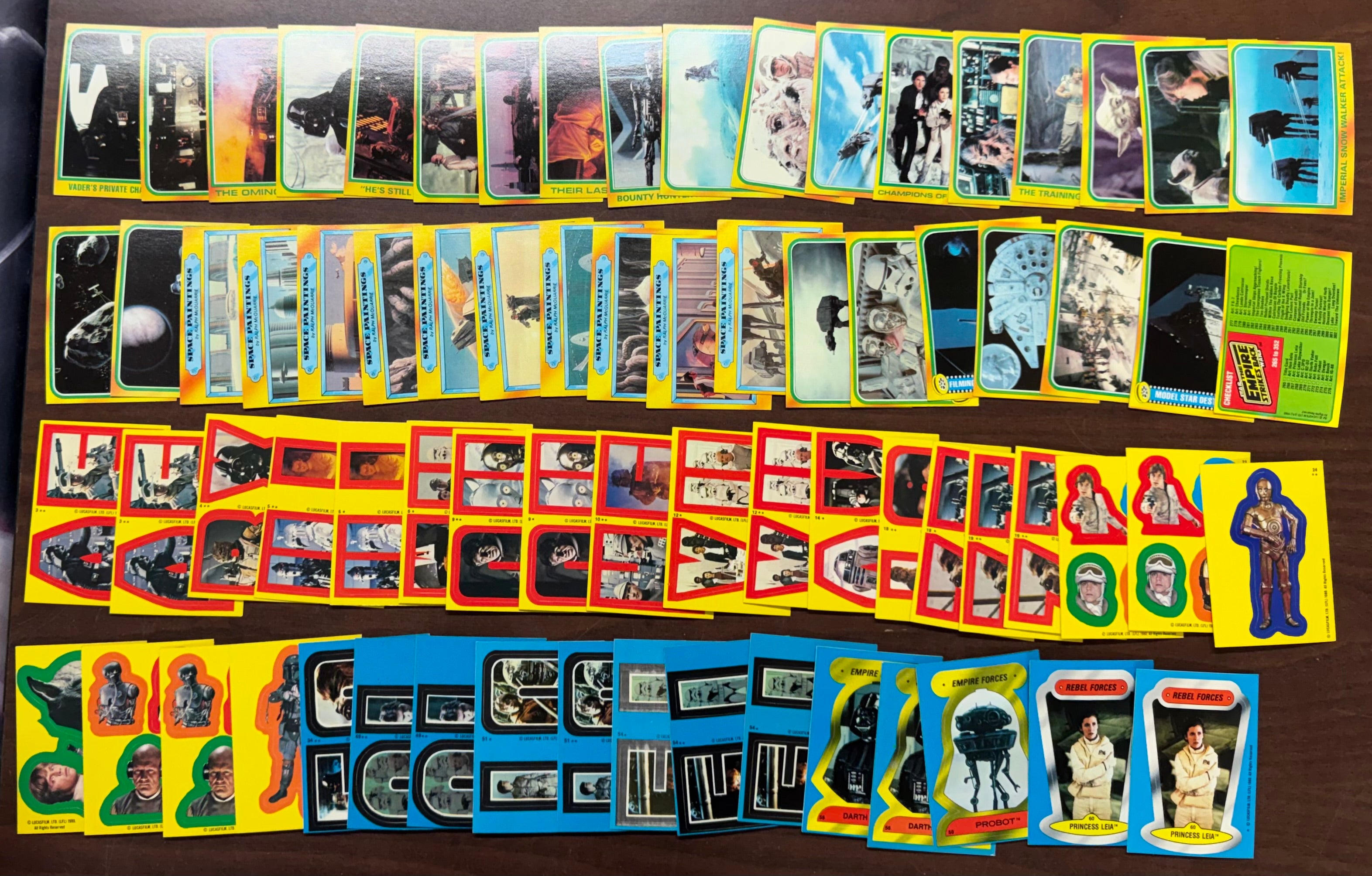 1980 Topps Empire Strikes Back Series 1-3 Complete Set (352/352) W/ Stickers