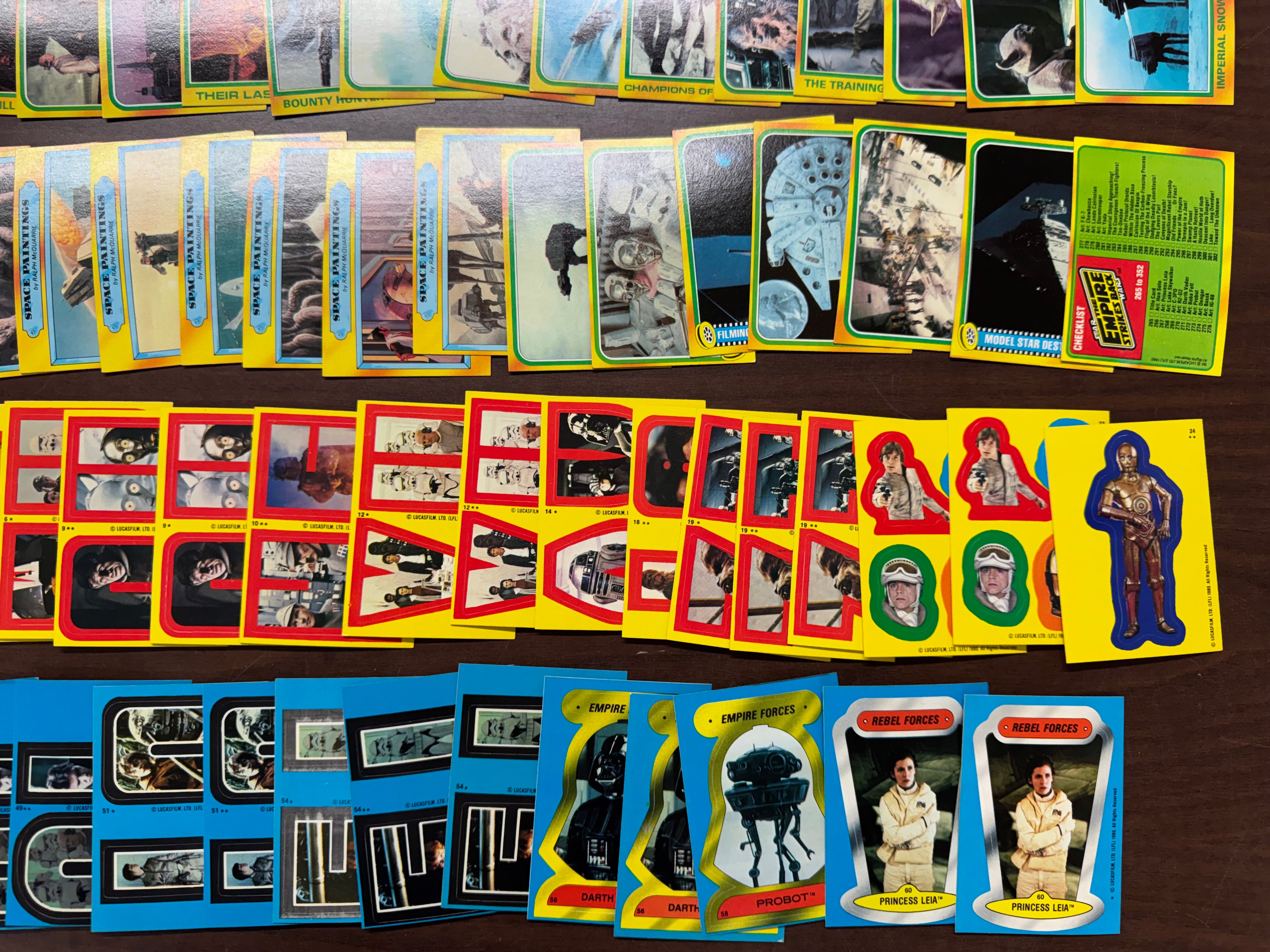 1980 Topps Empire Strikes Back Series 1-3 Complete Set (352/352) W/ Stickers