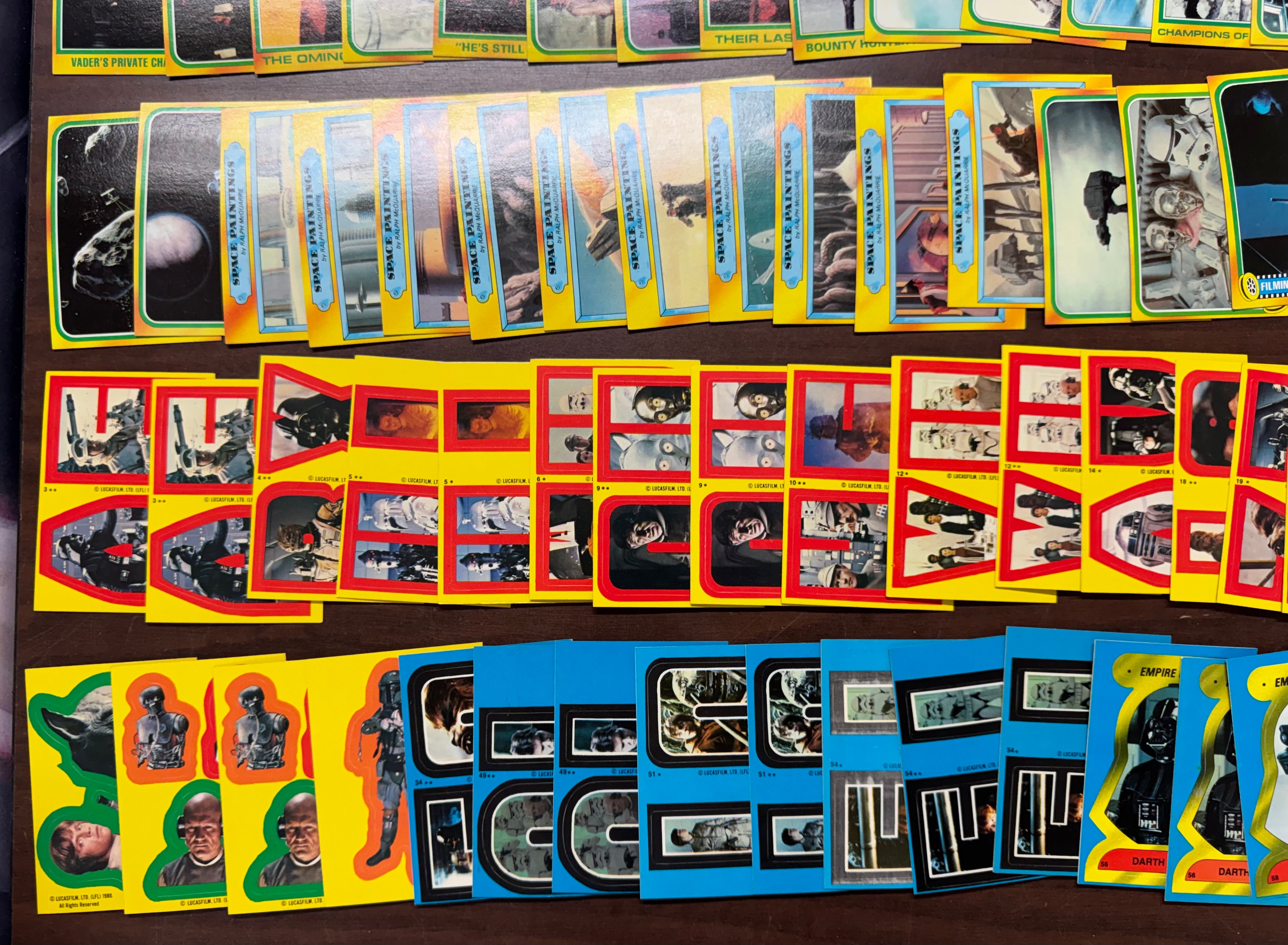 1980 Topps Empire Strikes Back Series 1-3 Complete Set (352/352) W/ Stickers