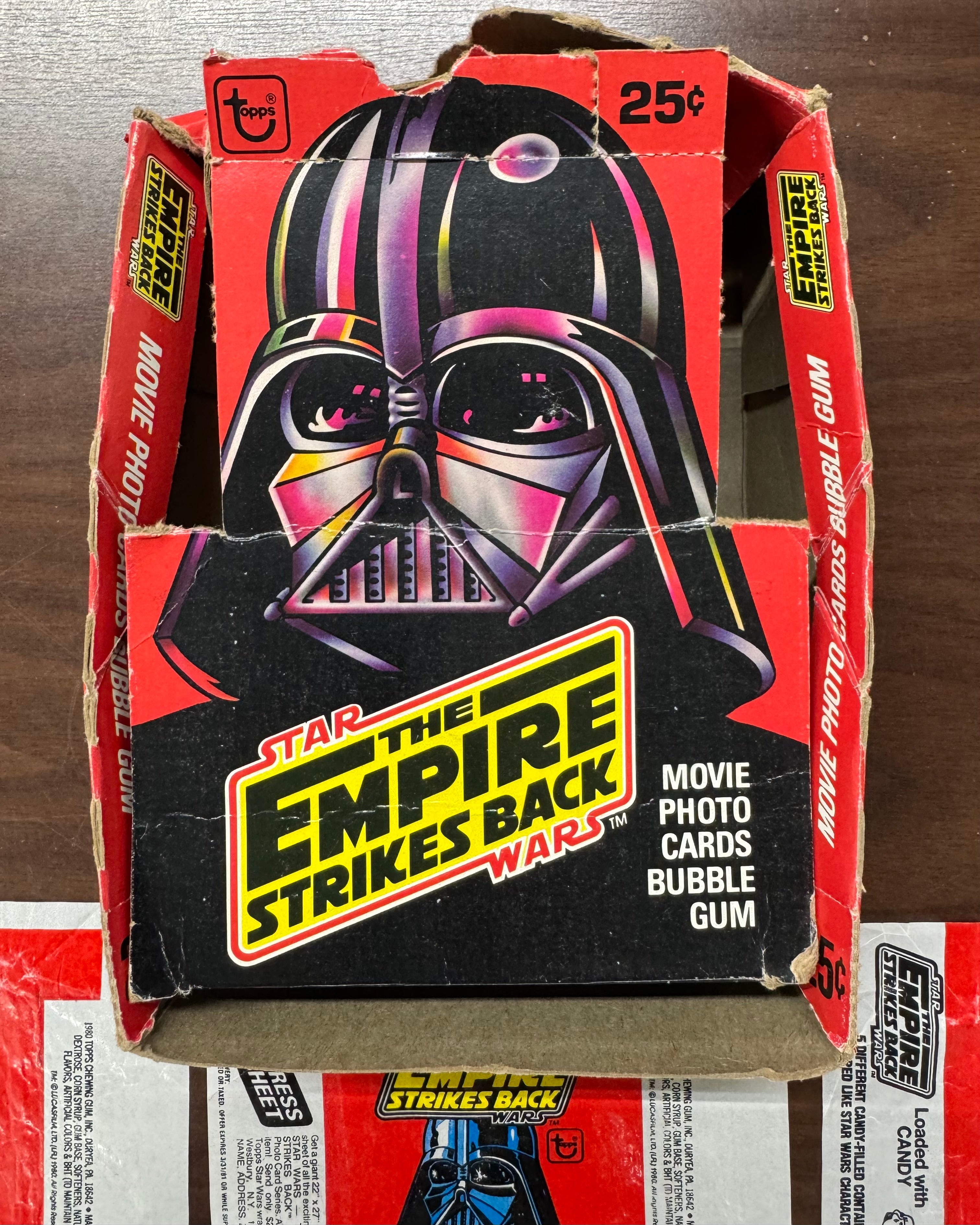 1980 Topps Star Wars Empire Strikes Back Series 1-3 Empty Box and Wrapper Lot