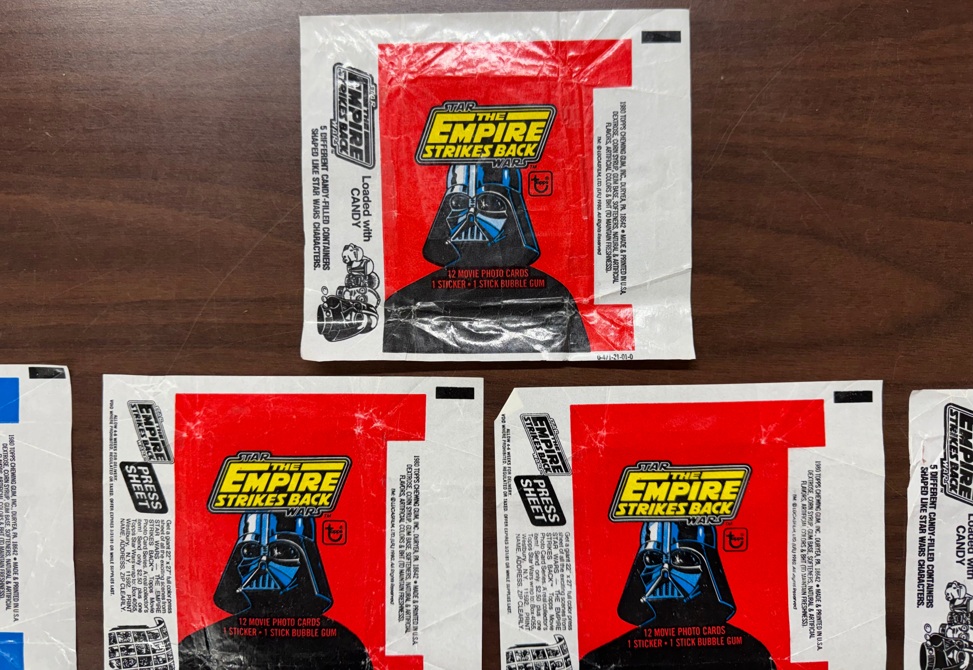 1980 Topps Star Wars Empire Strikes Back Series 1-3 Empty Box and Wrapper Lot