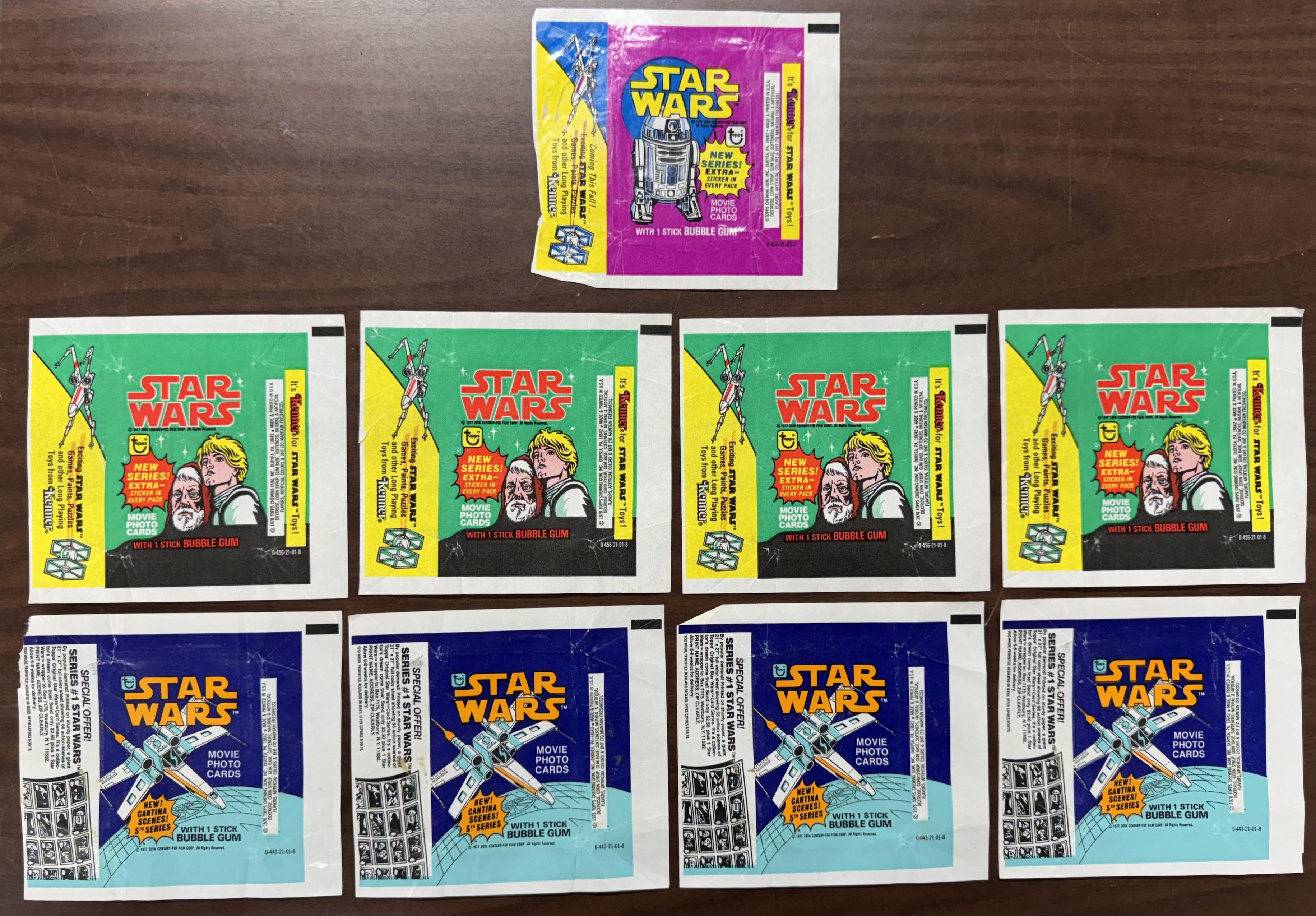 1978 Topps Star Wars Series 3-5 Wax Pack Wrapper Lot