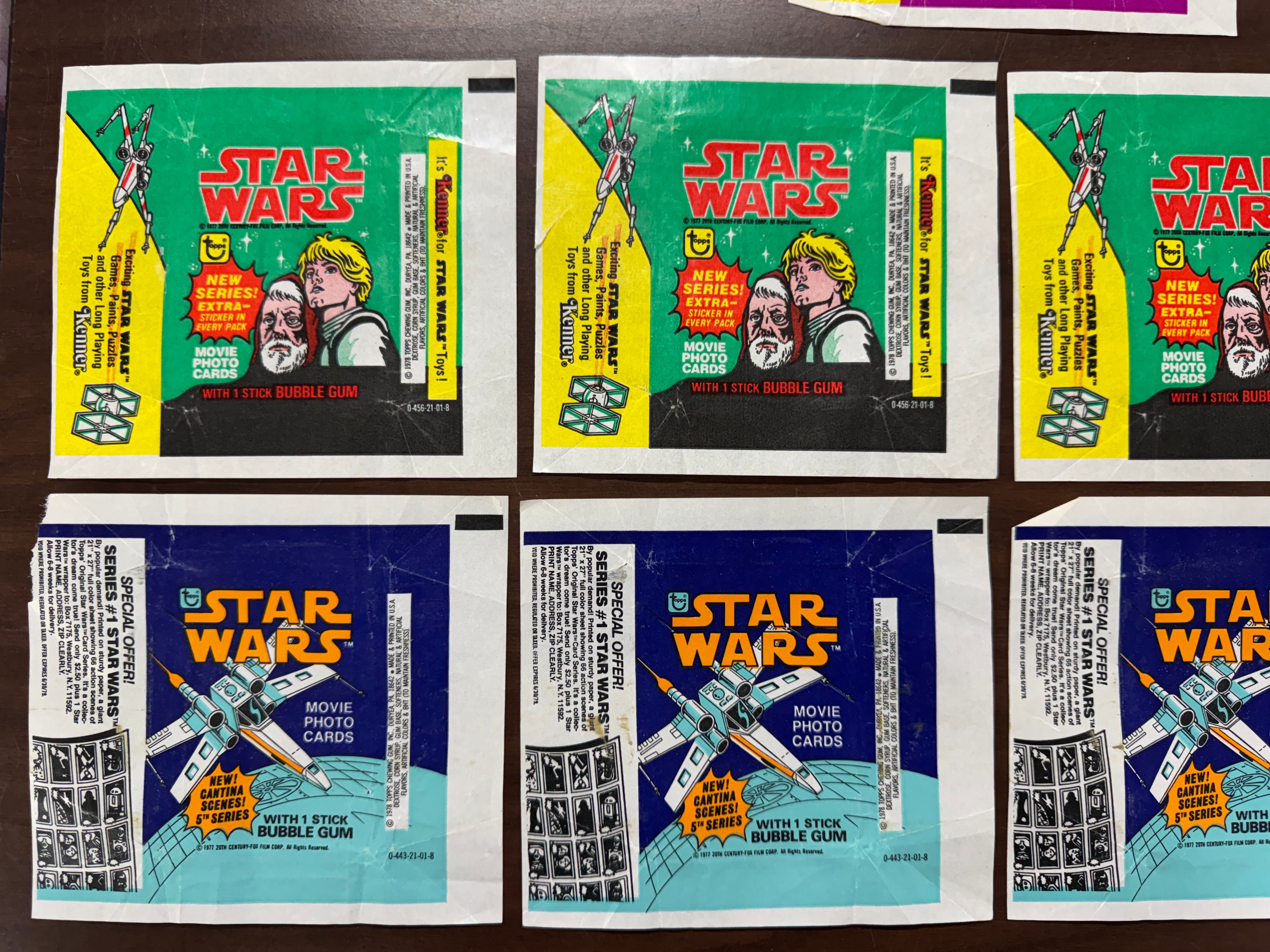 1978 Topps Star Wars Series 3-5 Wax Pack Wrapper Lot