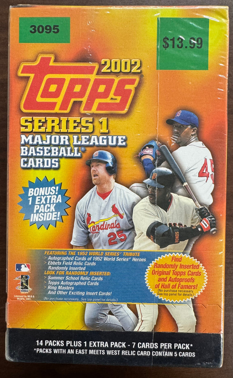 2002 Topps Baseball Series 1 15 Pack Box Factory Sealed