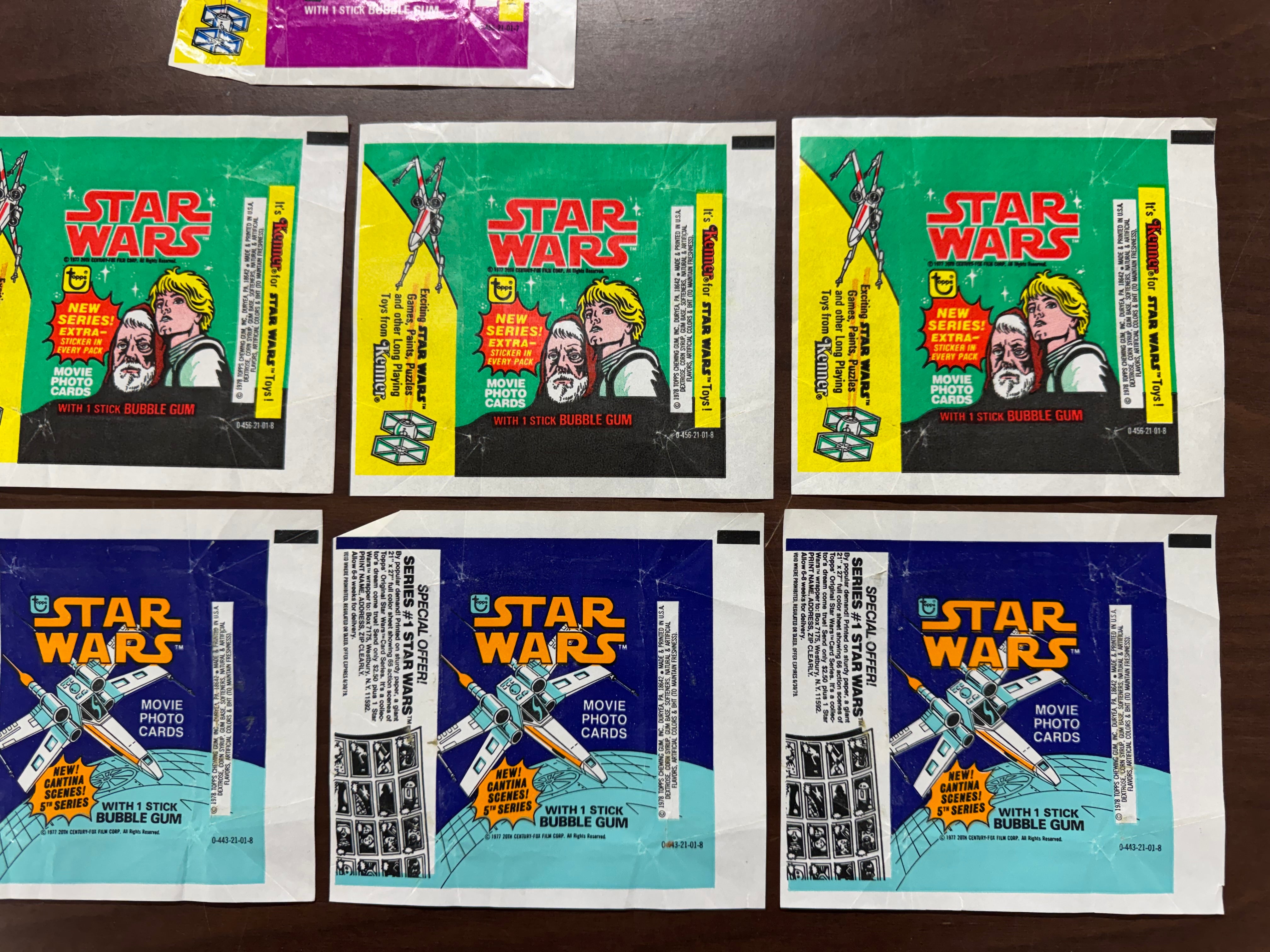 1978 Topps Star Wars Series 3-5 Wax Pack Wrapper Lot