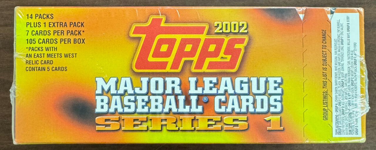 2002 Topps Baseball Series 1 15 Pack Box Factory Sealed