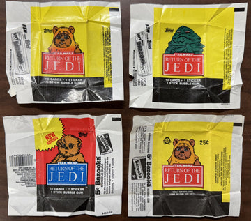 1983 Topps Star Wars Return of the Jedi Wax Pack Wrapper Lot