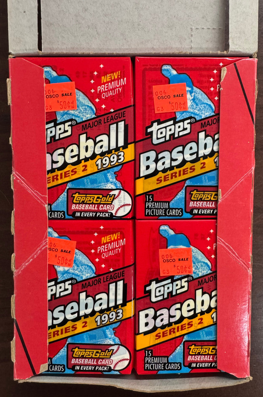 1993 Topps Baseball Series 2 Wax Box 36 Factory Sealed Packs