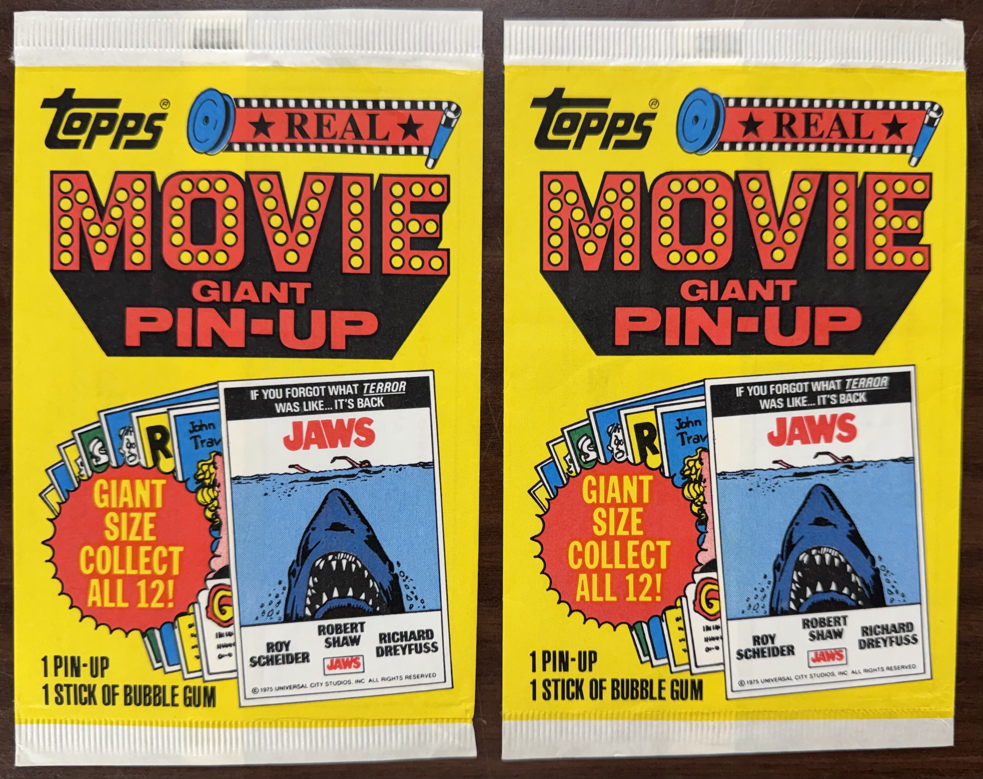 1981 Topps Giant Pin-Up Movie Posters Complete Set (12/12) W/ Wrappers NM