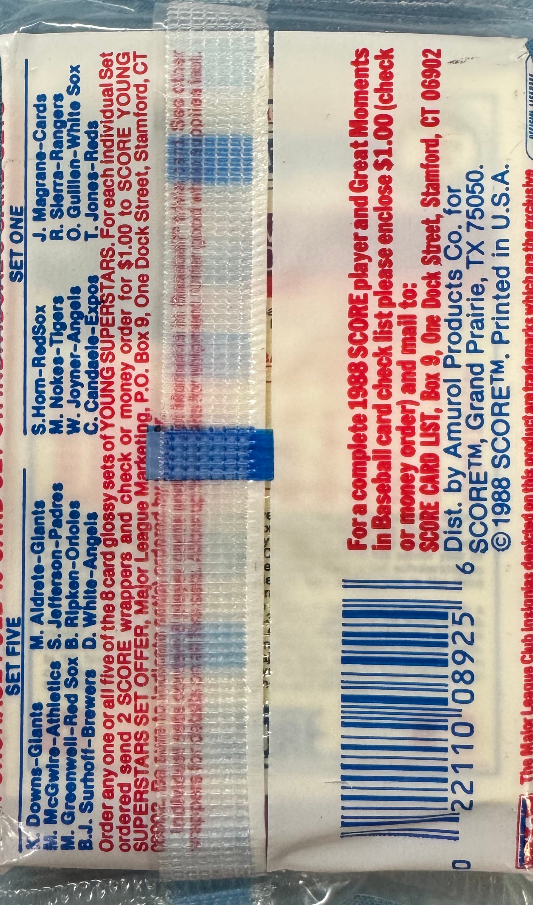 1988 Score Baseball Wax Pack