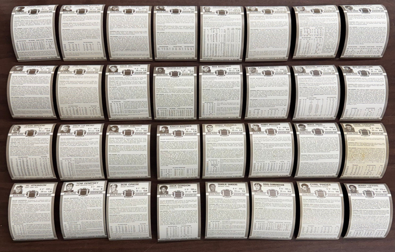 1971 Kellogg's Football Complete Set (60) EX Overall Some Cracking