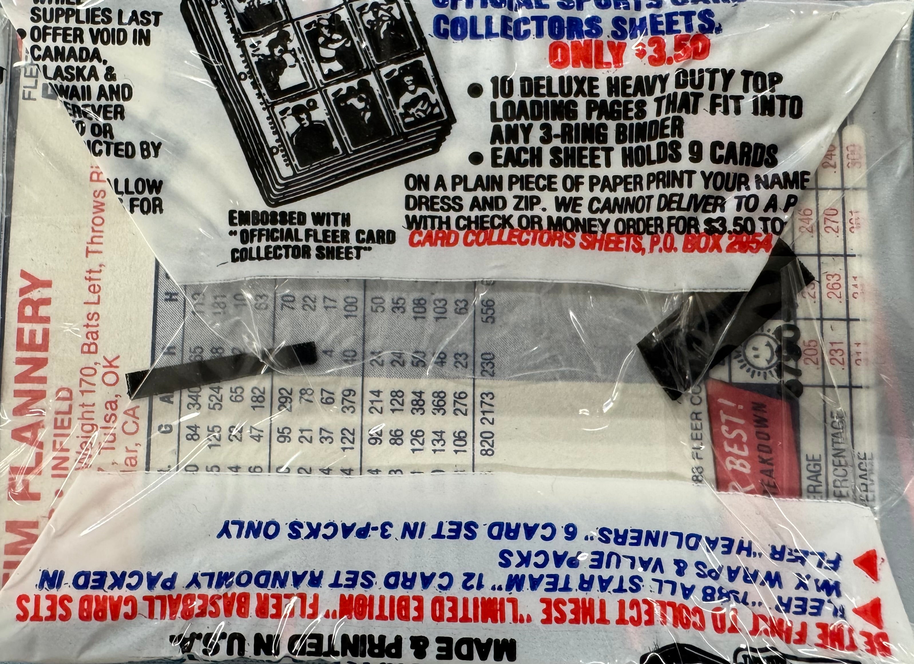1988 Fleer Baseball Cello Pack