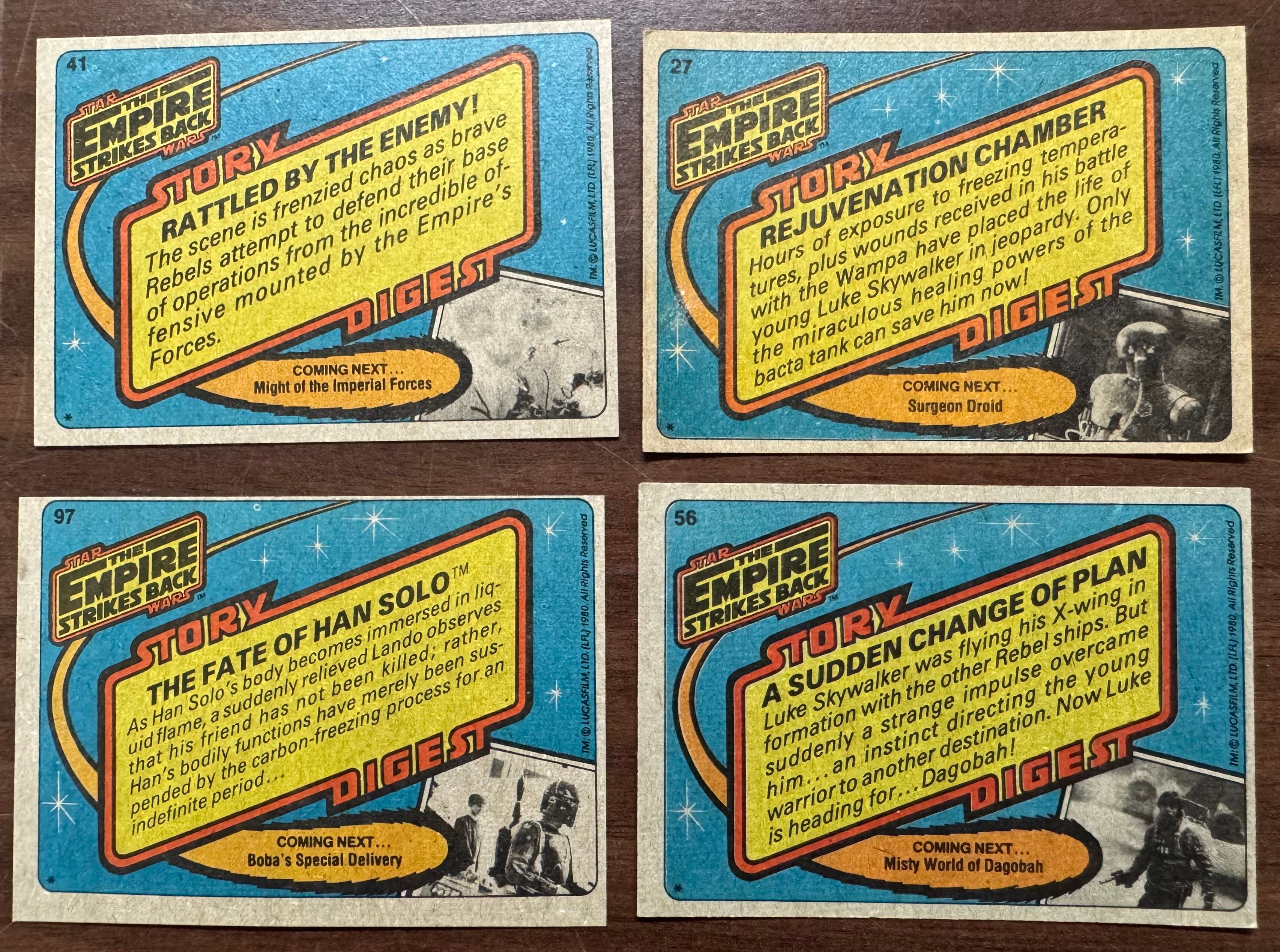 1980 Topps Empire Strikes Back Series 1-3 Complete Set (352/352) W/ Stickers