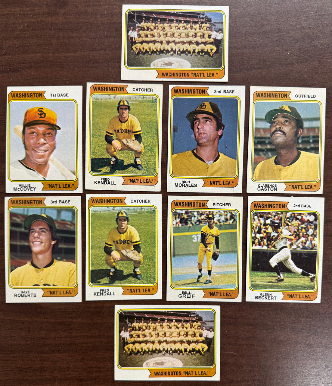 1974 Topps Washington National League Variation Lot of 10  EX