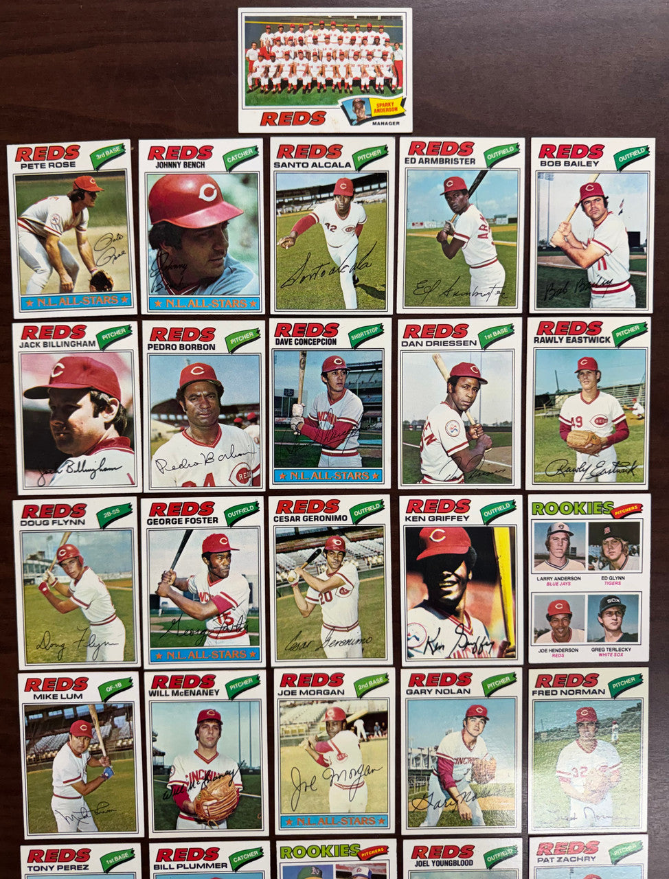 1977 Topps Cincinnati Reds Team Set (26) EX/NM