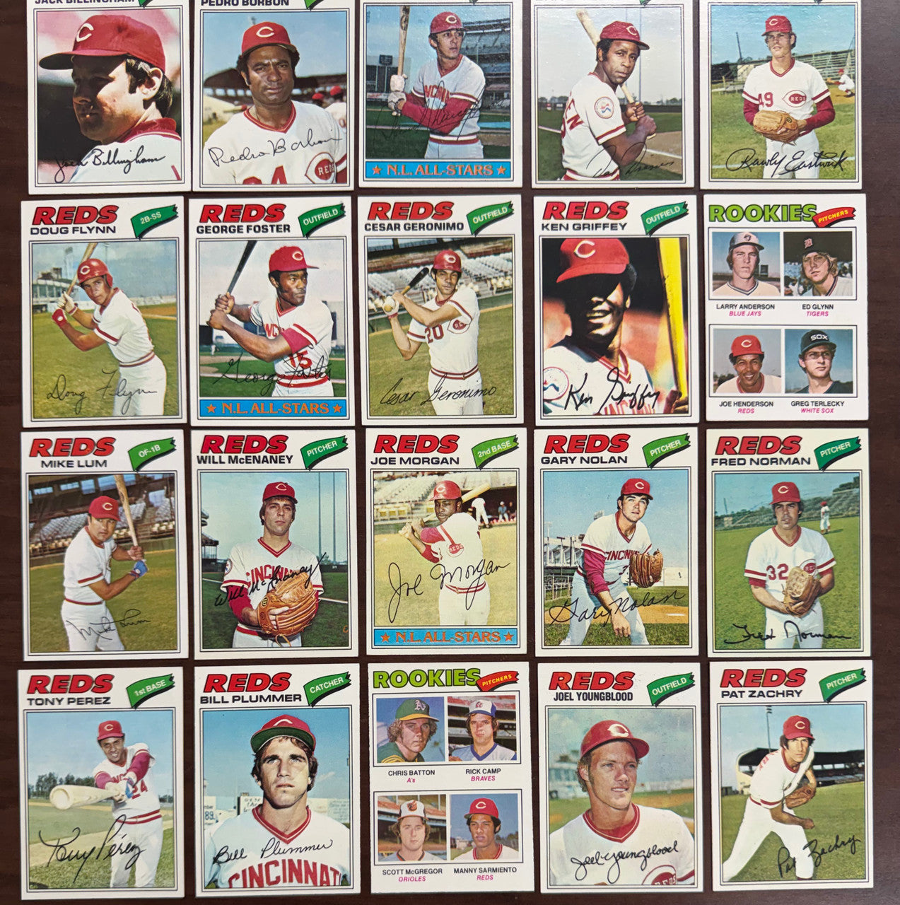 1977 Topps Cincinnati Reds Team Set (26) EX/NM