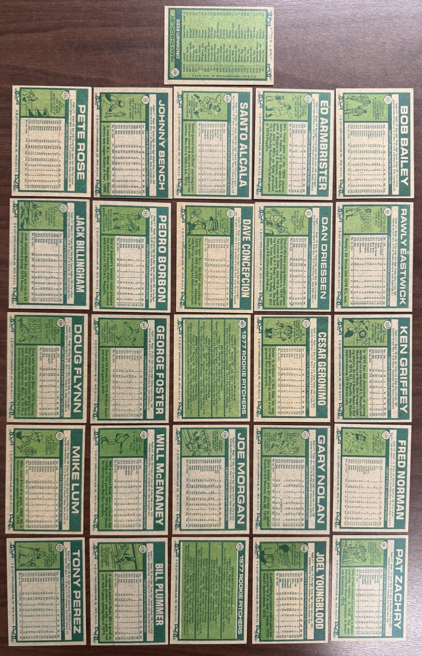 1977 Topps Cincinnati Reds Team Set (26) EX/NM
