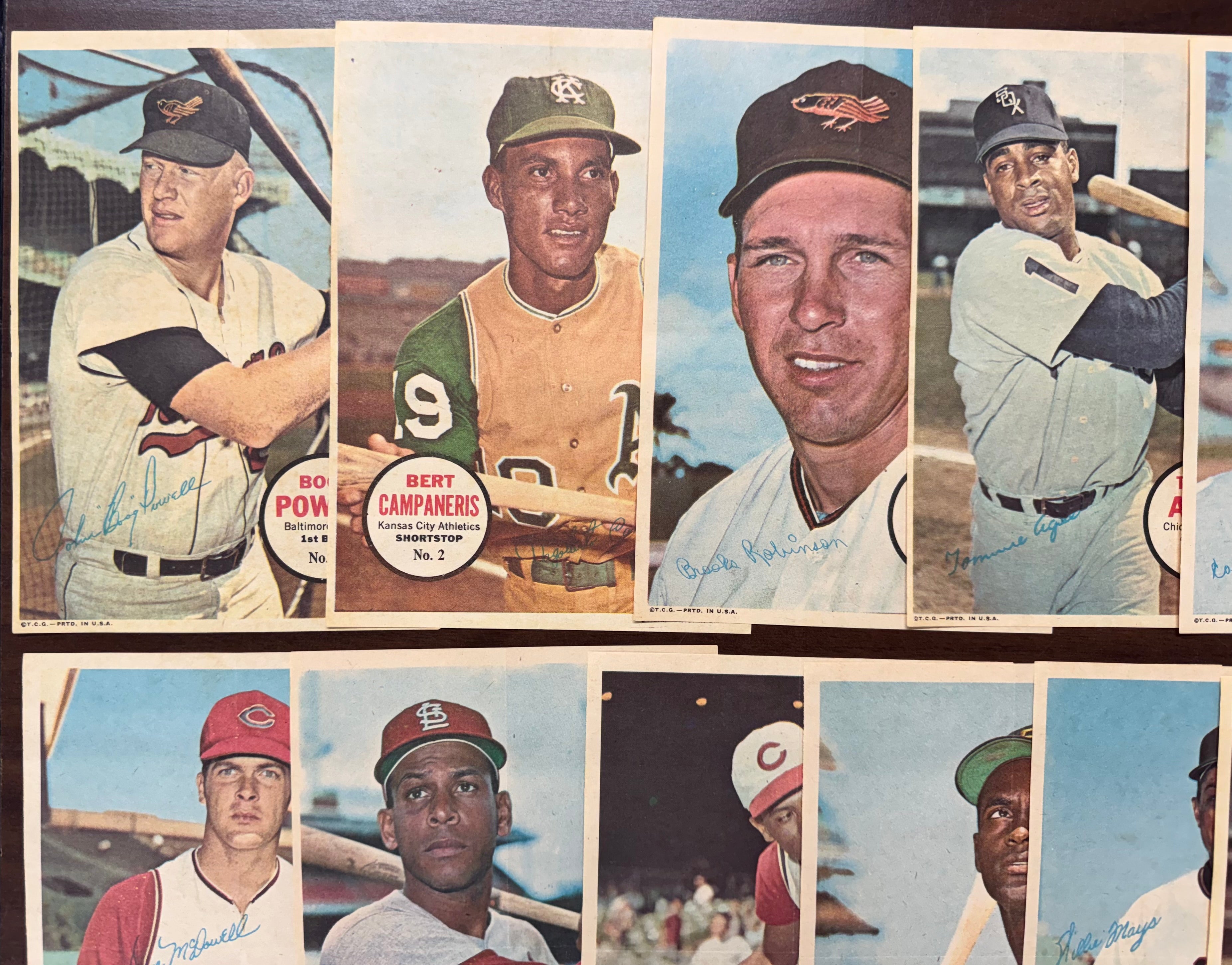 1967 Topps Baseball Posters Complete Set (30/30) EX-MT