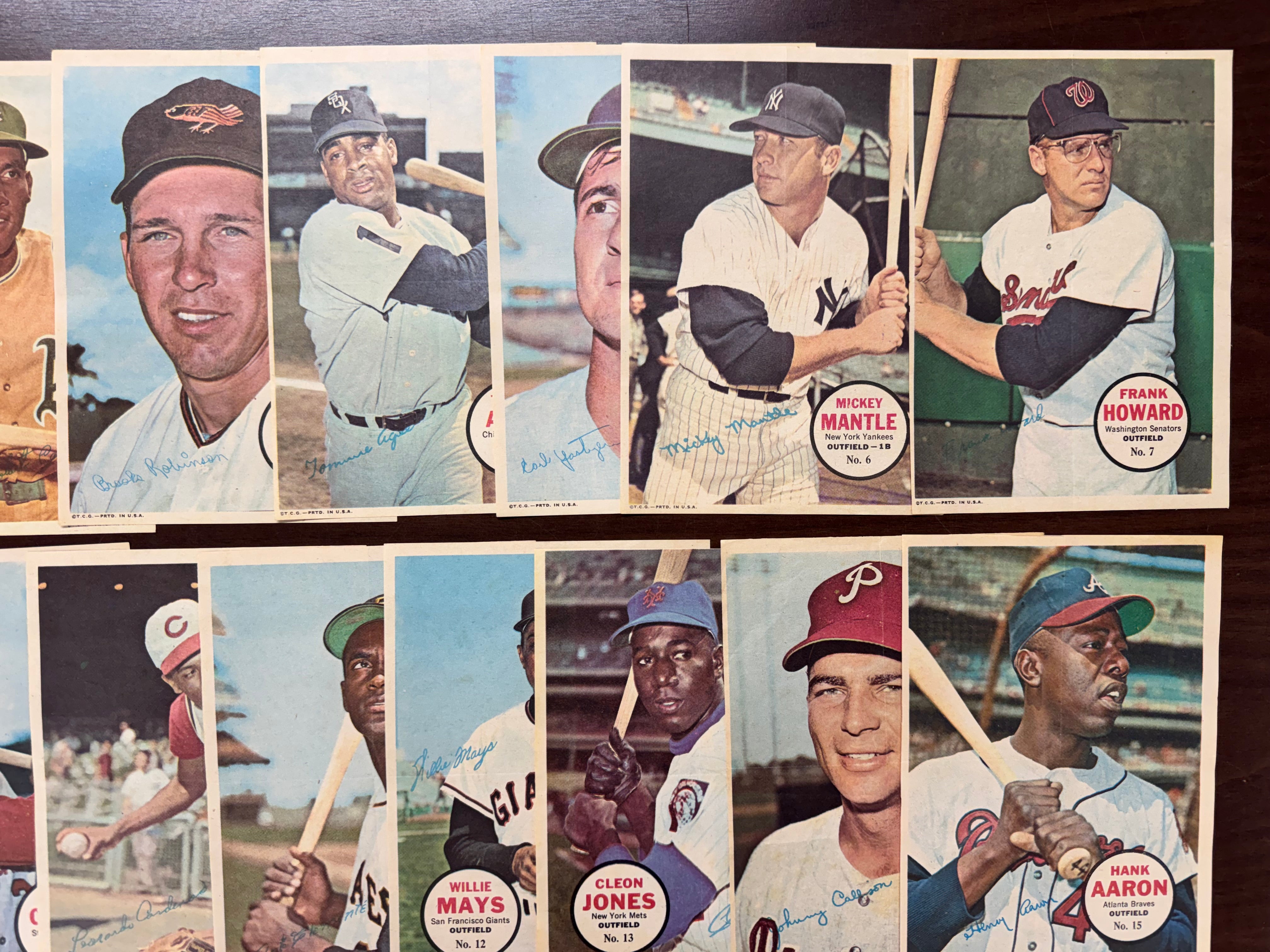 1967 Topps Baseball Posters Complete Set (30/30) EX-MT