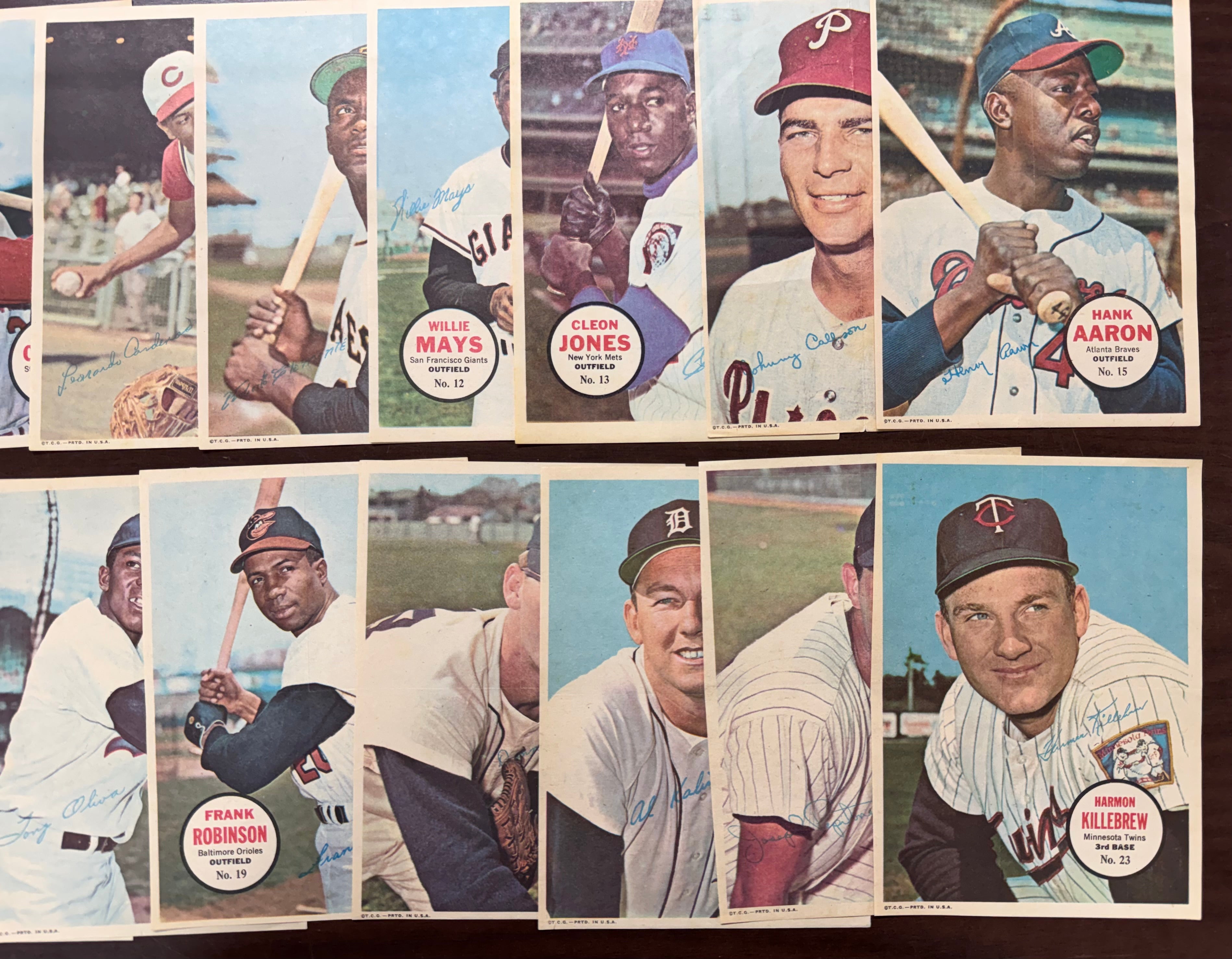 1967 Topps Baseball Posters Complete Set (30/30) EX-MT