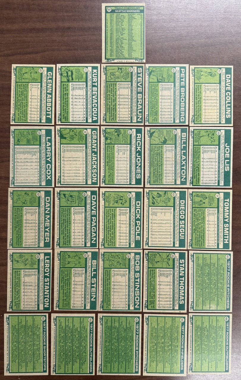 1977 Topps Seattle Mariners Master Team Set (26) NM