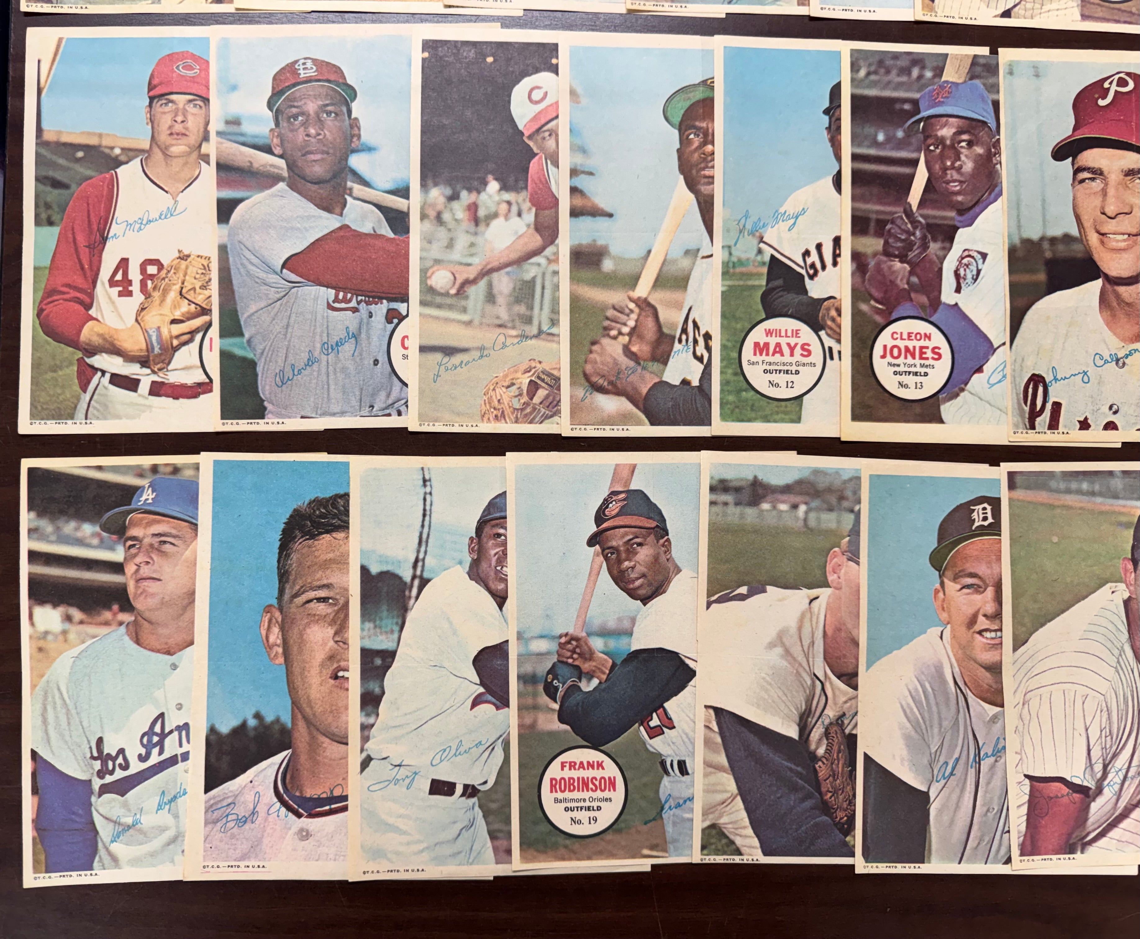 1967 Topps Baseball Posters Complete Set (30/30) EX-MT