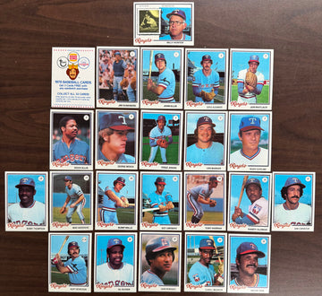1978 Burger King Texas Rangers Complete Set (23) NM/MT