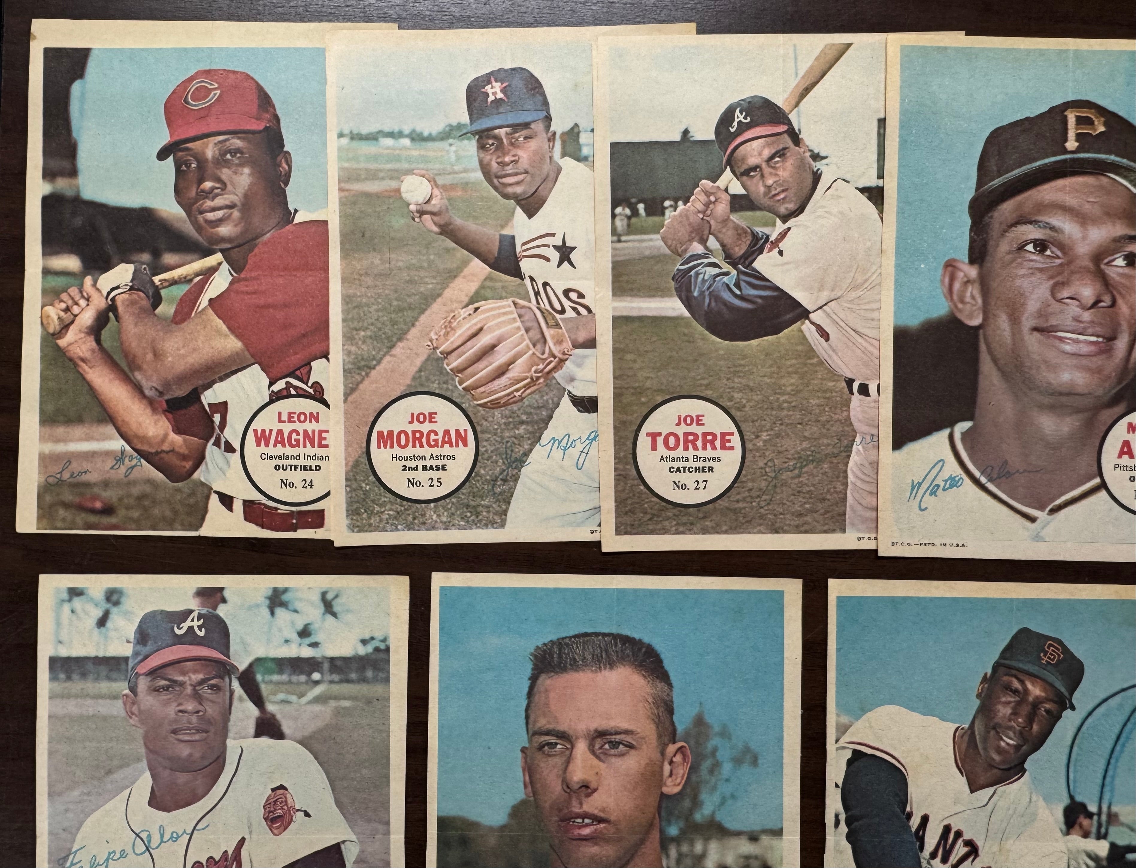 1967 Topps Baseball Posters Complete Set (30/30) EX-MT