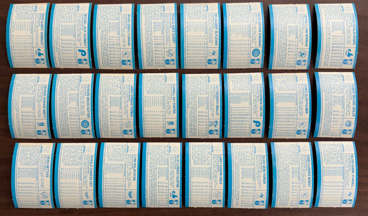 1980 Kellogg's Baseball Set (60) EX/NM Schmidt Has Cracks