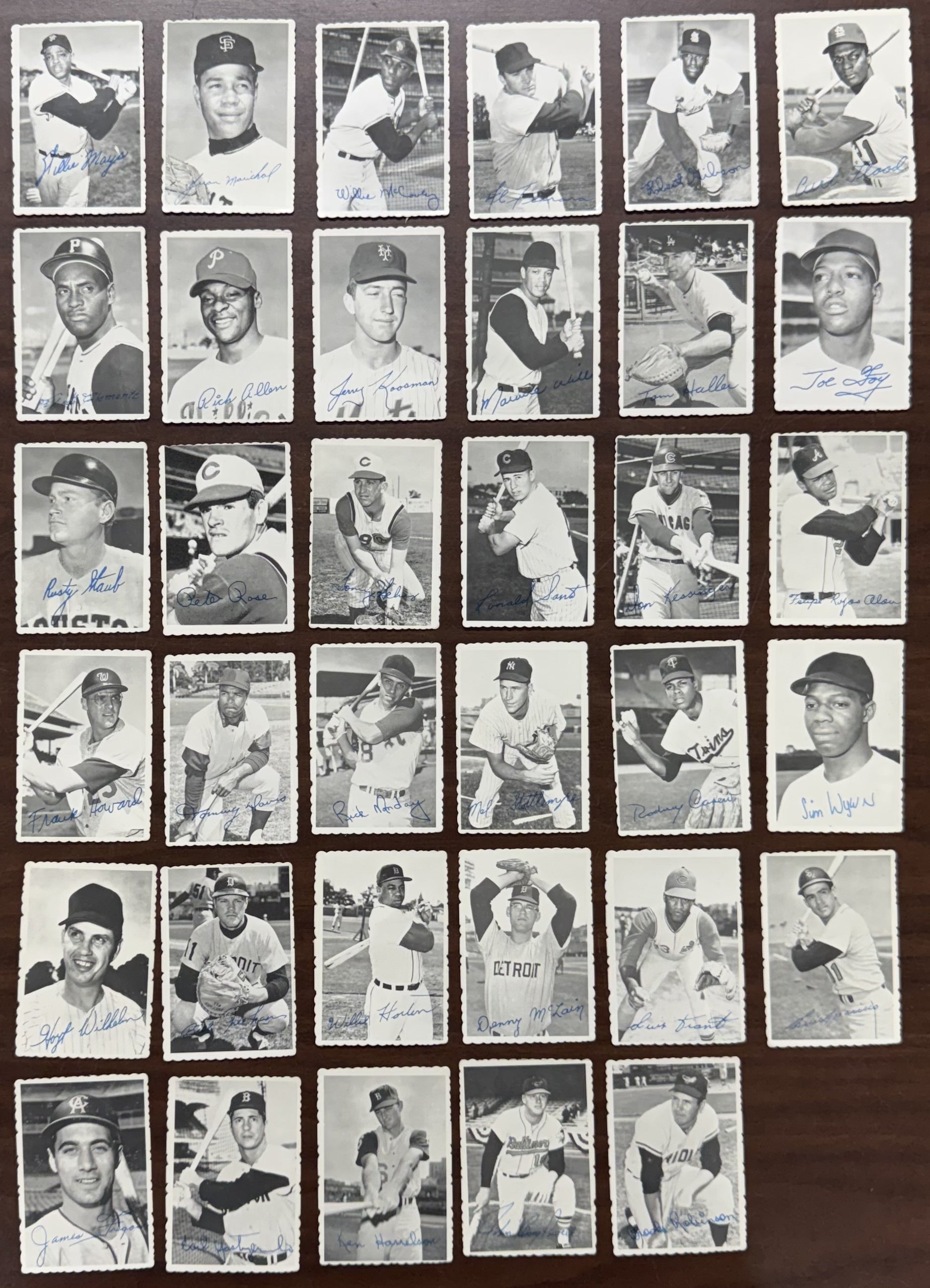 1969 Topps Deckle Baseball Complete Set (35/35) EX-MT