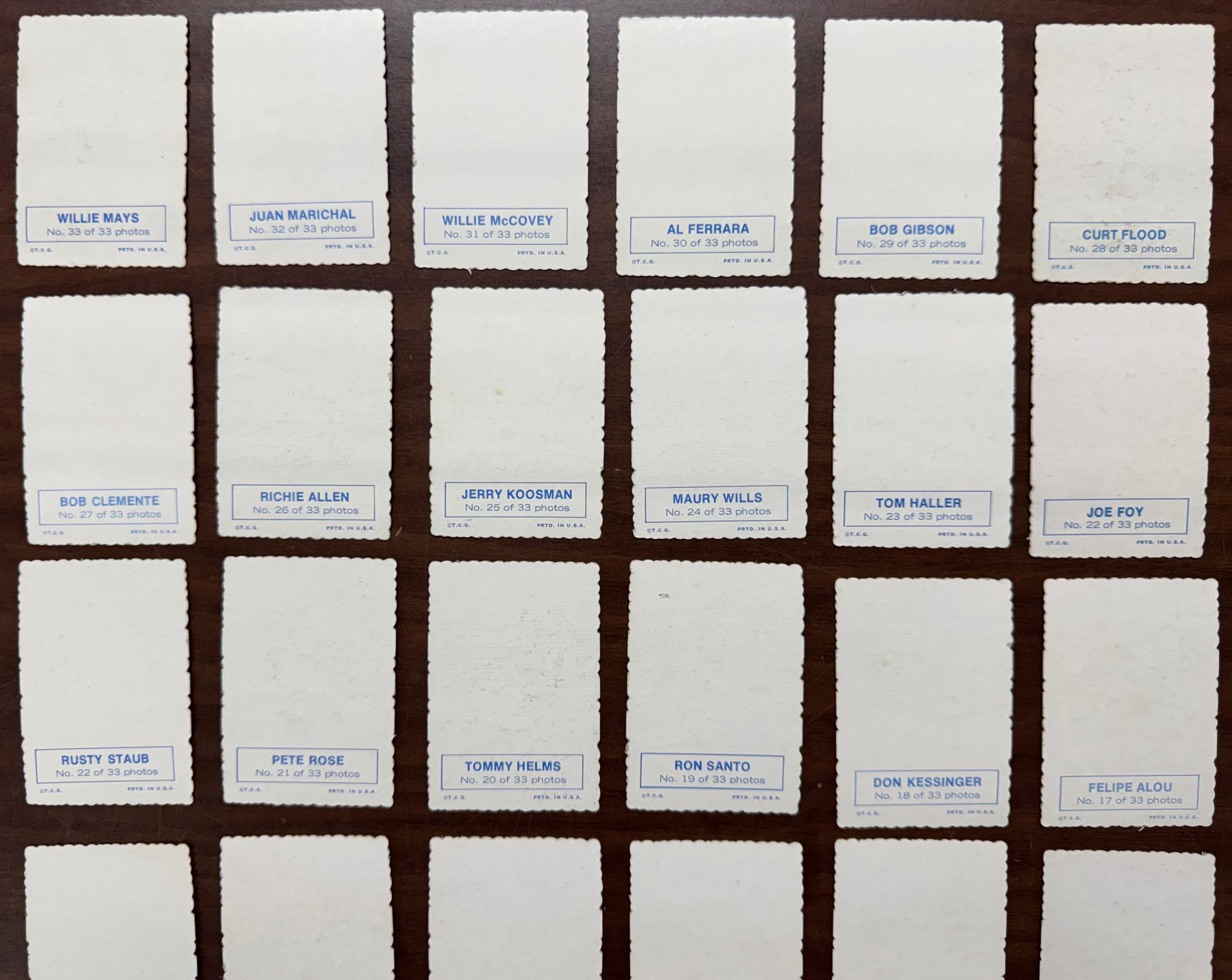 1969 Topps Deckle Baseball Complete Set (35/35) EX-MT