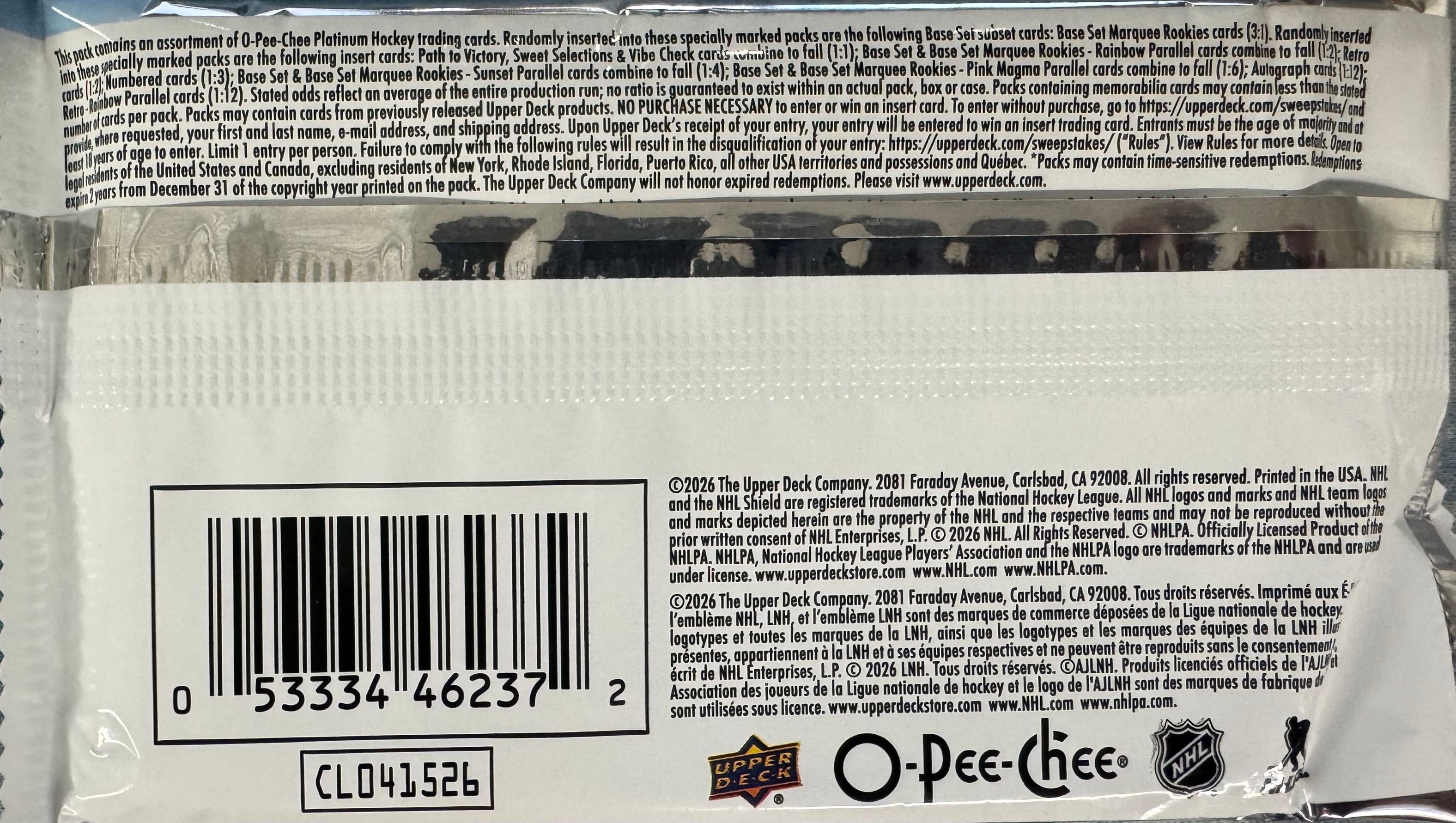 2025/26 Upper Deck O-Pee-Chee Platinum Hockey Hobby Pack