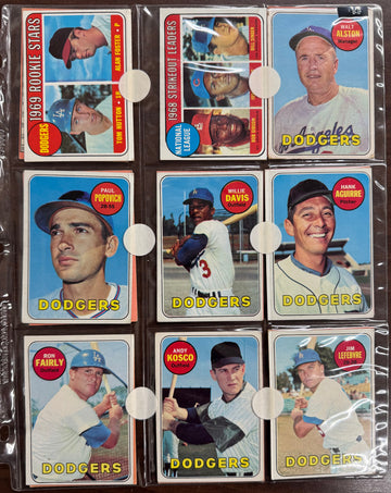 1969 Topps Baseball Los Angeles Dodgers Team Set VG/EX