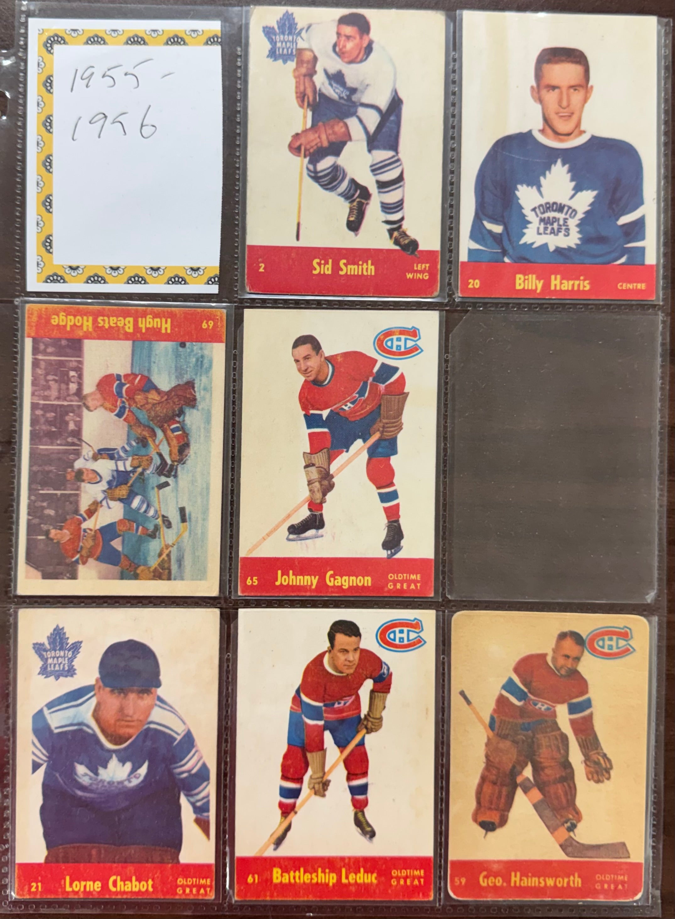 1955/56 Parkhurst Hockey Starter Set (24/80) Low Grade