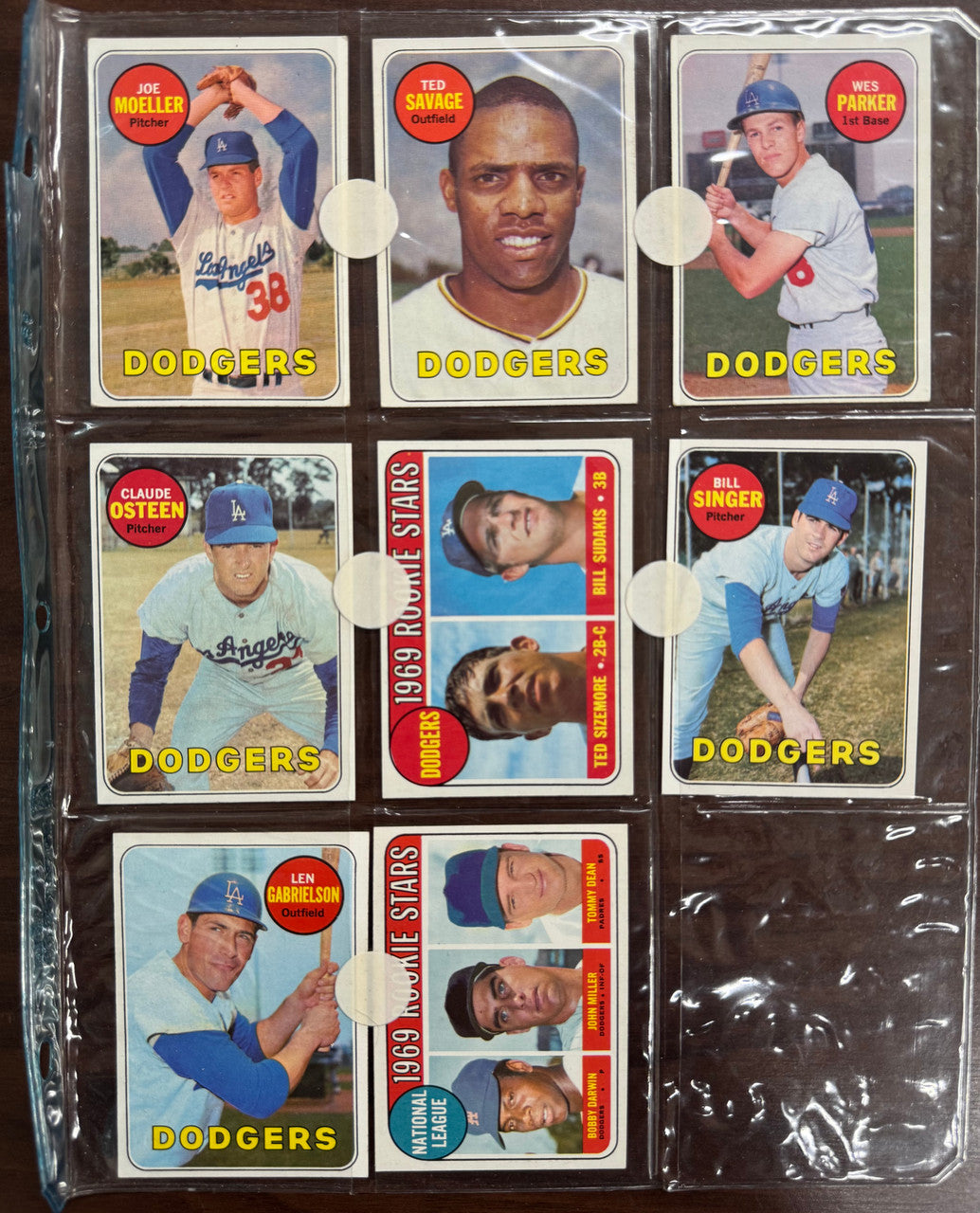 1969 Topps Baseball Los Angeles Dodgers Team Set VG/EX