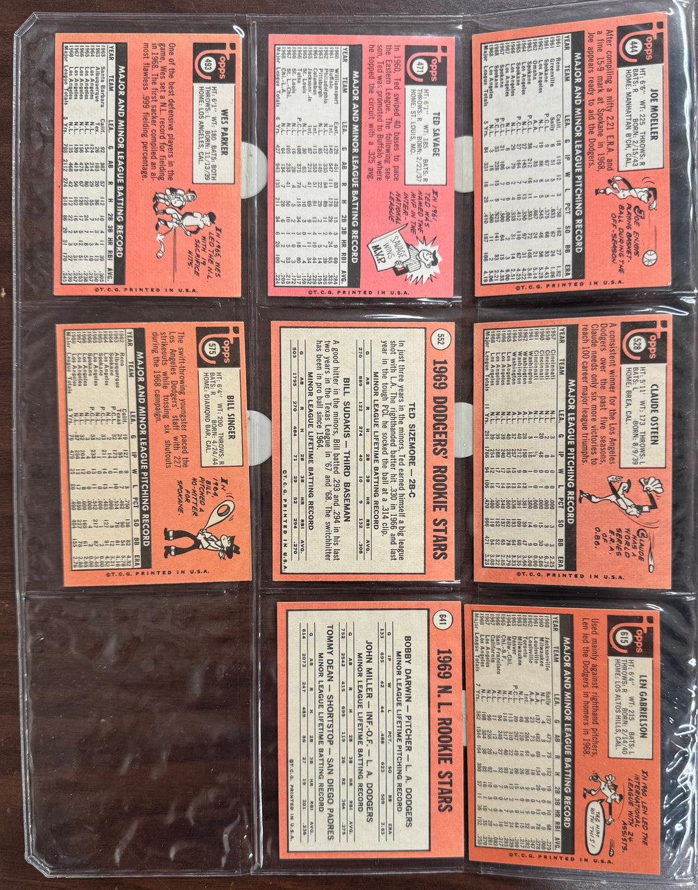 1969 Topps Baseball Los Angeles Dodgers Team Set VG/EX