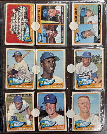 1965 Topps Baseball Los Angeles Dodgers Team Set(Missing T. Davis) VG/EX
