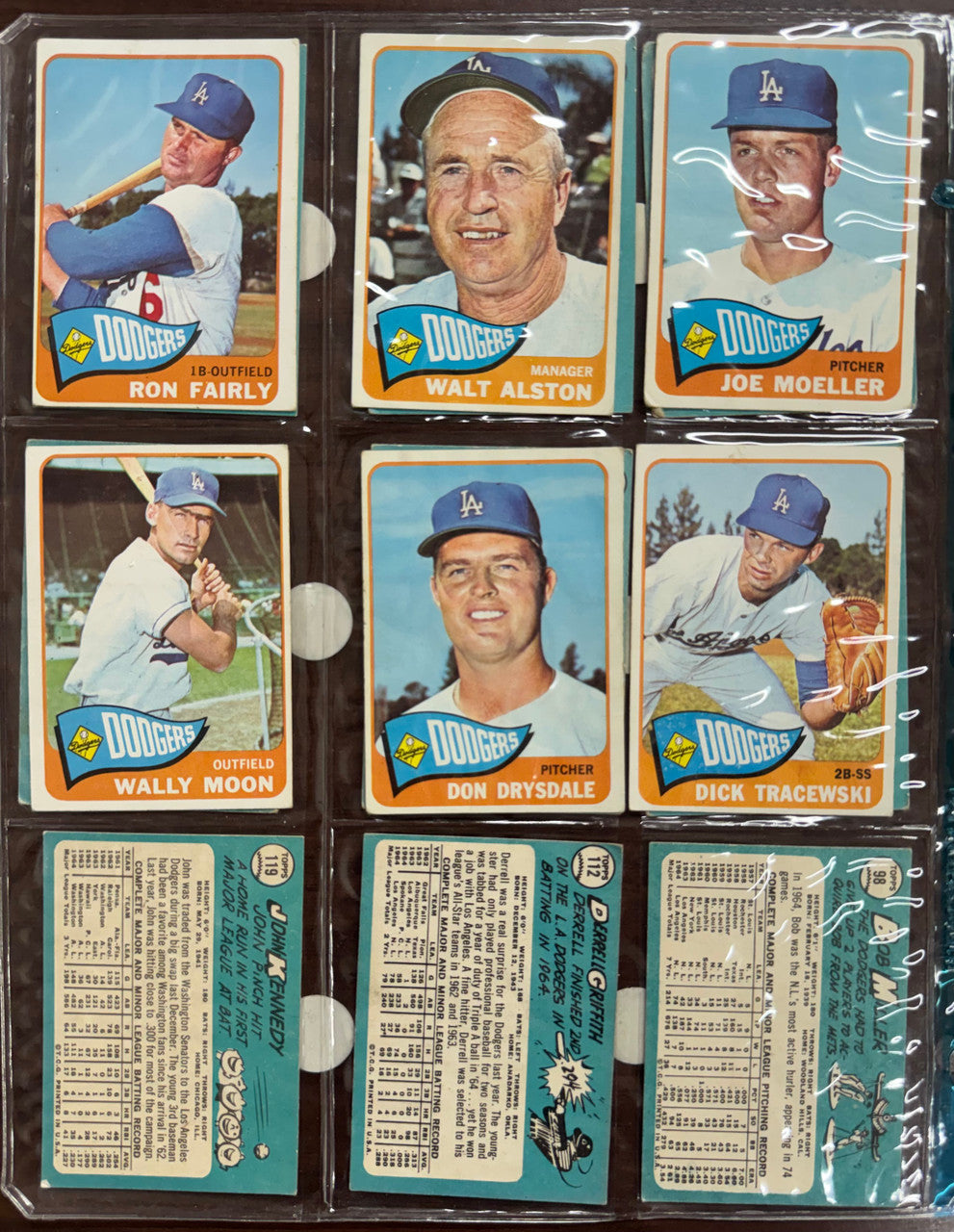 1965 Topps Baseball Los Angeles Dodgers Team Set(Missing T. Davis) VG/EX