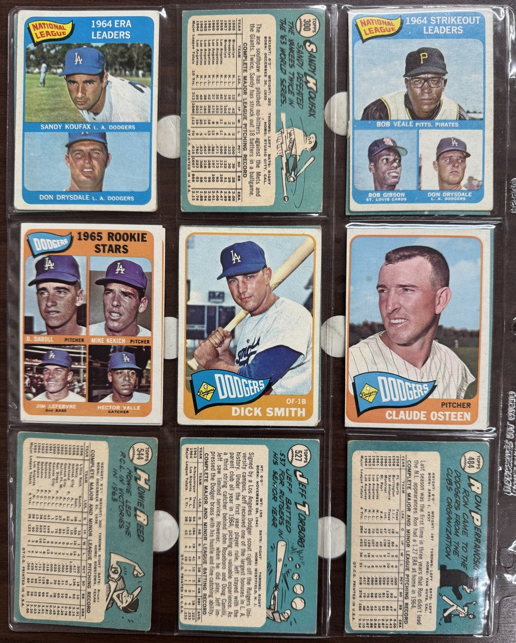 1965 Topps Baseball Los Angeles Dodgers Team Set(Missing T. Davis) VG/EX