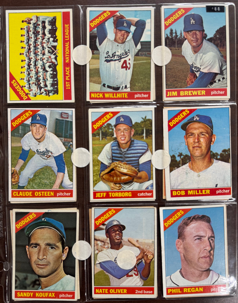 1966 Topps Baseball Los Angeles Dodgers Partial Set Sutton RC VG/EX