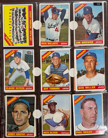 1966 Topps Baseball Los Angeles Dodgers Partial Set Sutton RC VG/EX