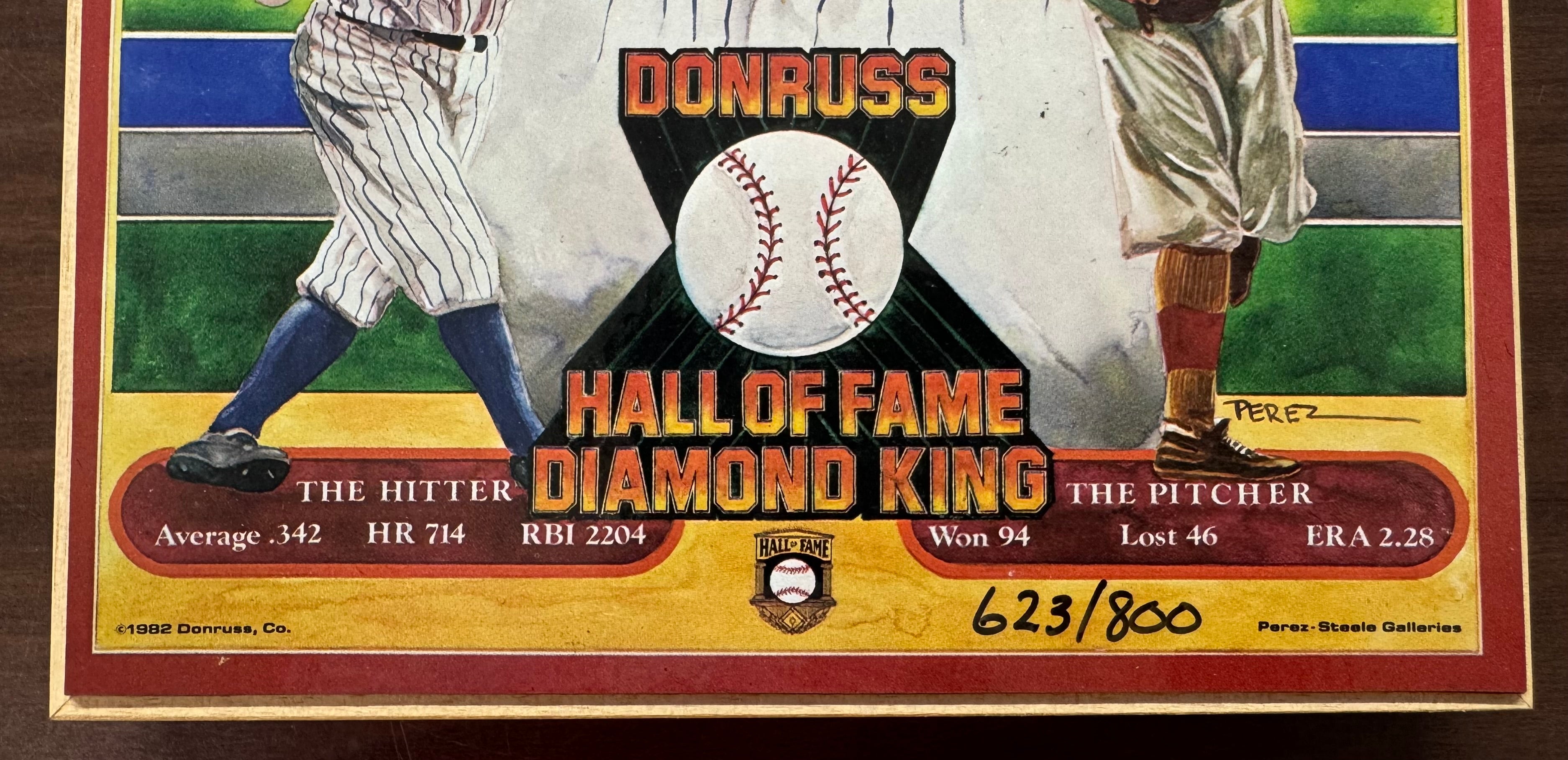 1982 Donruss Baseball Babe Ruth Diamond King Plaque Numbered /800