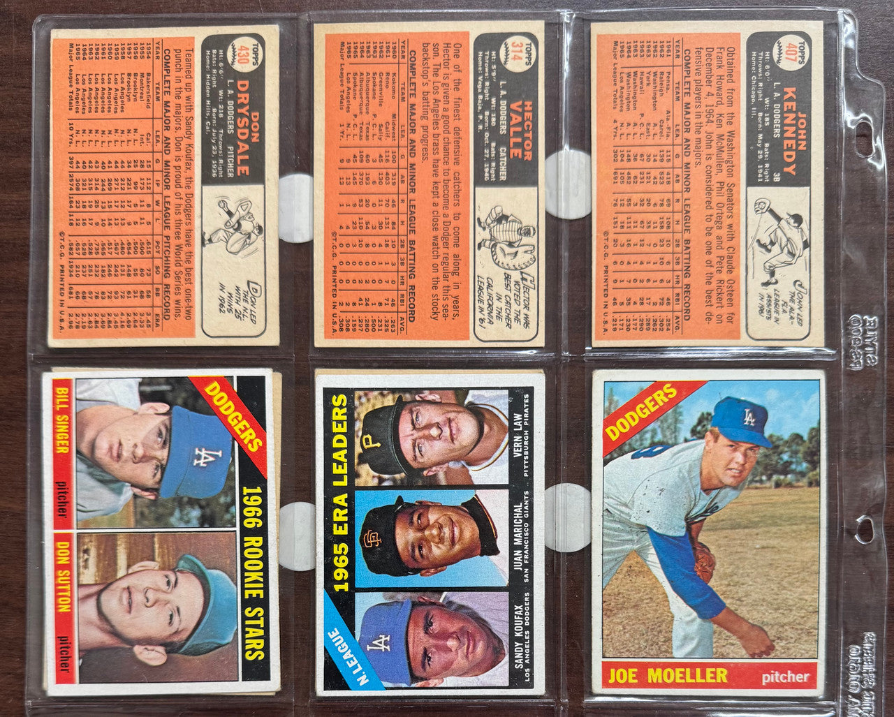 1966 Topps Baseball Los Angeles Dodgers Partial Set Sutton RC VG/EX