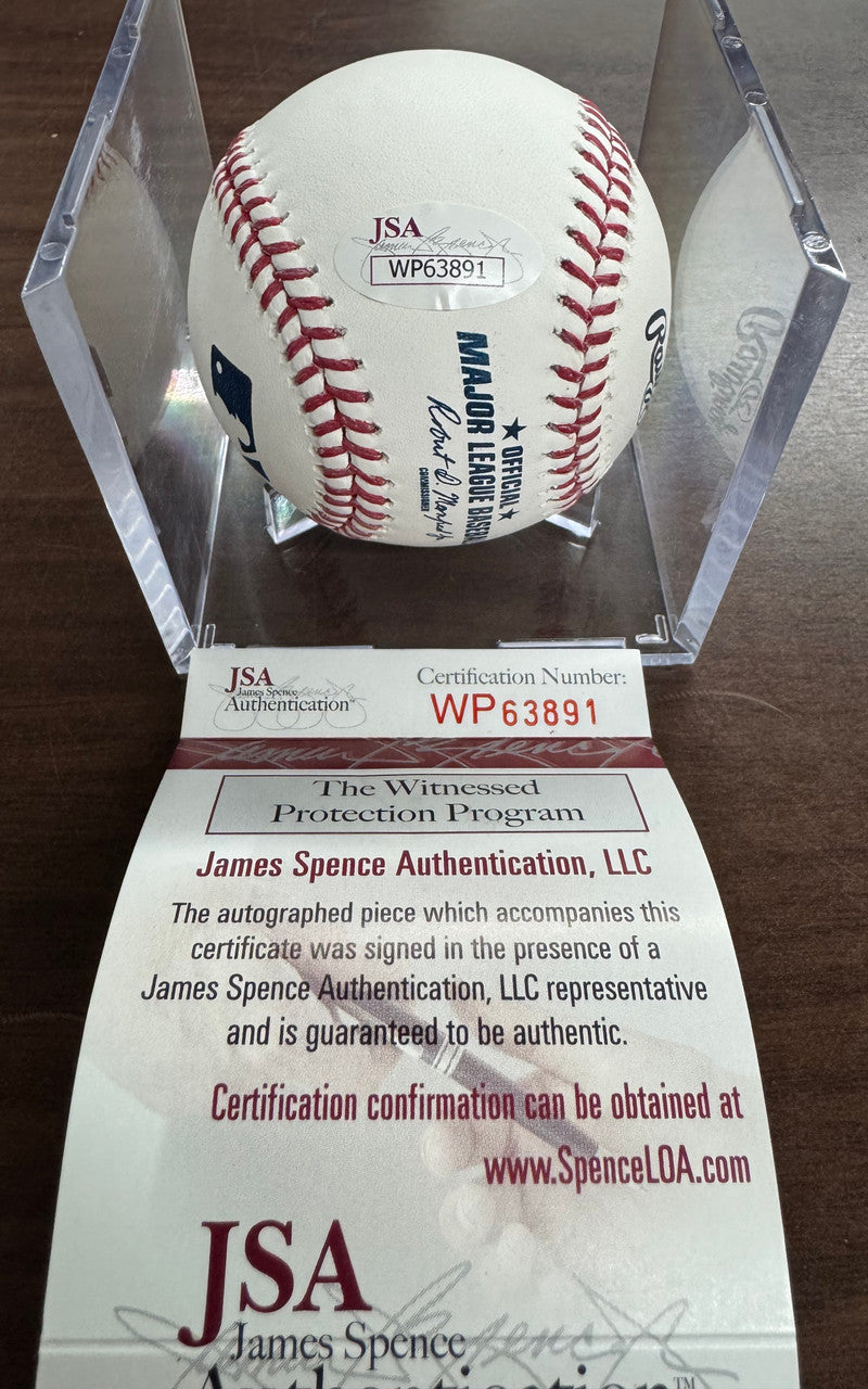 Reggie Jackson Signed Autographed Inscribed Rawlings OML Baseball JSA